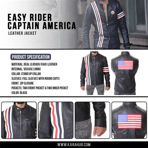 easy rider replica leather jacket|easy rider captain america jacket.